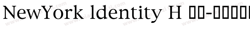 NewYork ldentity H 常规字体转换
